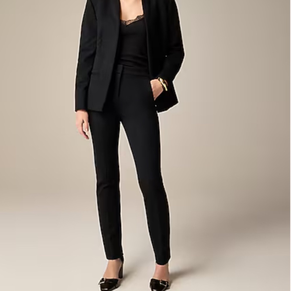 J Crew Black Slim Stretch Twill Pant Size 4 NWT